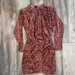 Nicole Miller Velvet Floral Dress
